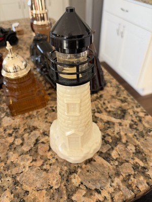 AVON Old Spice Lighthouse Aftershave 1970s Cologne Bottle Glass Vintage