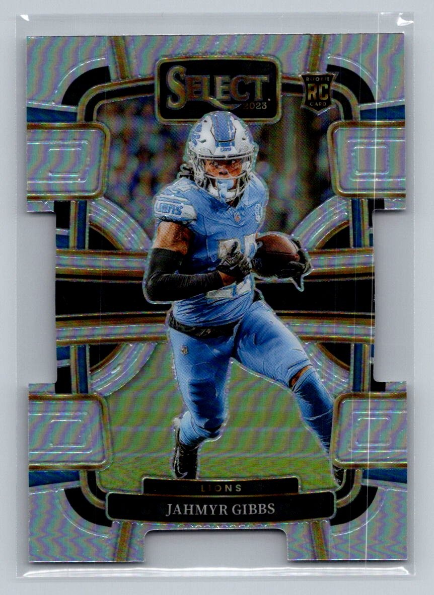 2023 Panini Select #34 Jahmyr Gibbs Silver Prizms Die Cuts