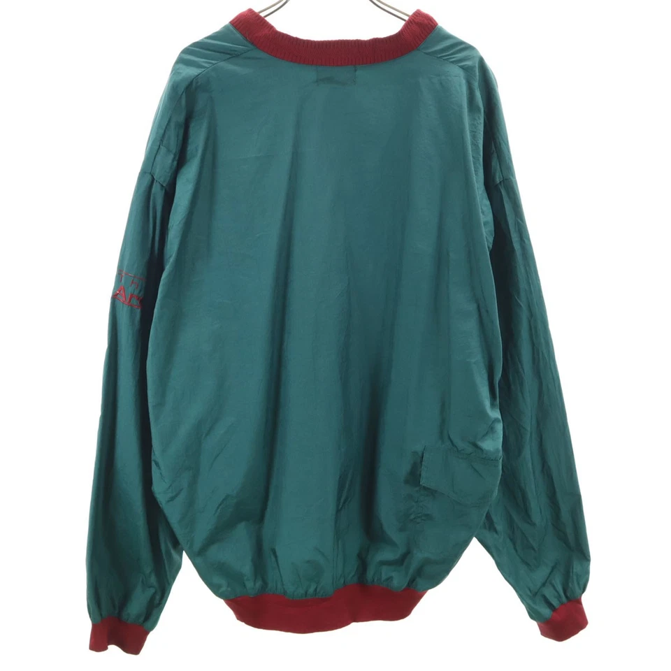 Wilson 90s Old 长袖双色 V 领 piste XL 绿色 男式 — 第 2/4 张图片