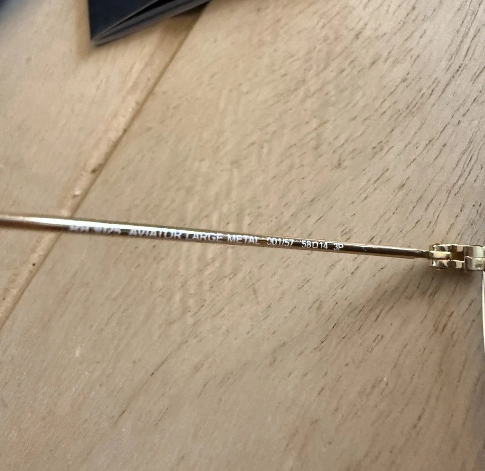 雷朋偏光金色和棕色飞行员金属框架 — 第 2/4 张图片