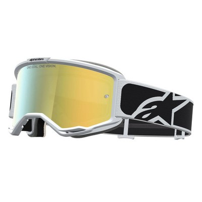 Alpinestars Vision 5 RORA MX Brille (schwarz/weiß) verspiegelte goldene Gläser
