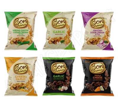BON CHANCE Baked Rye Bread Crisps Choose Flavor 4.23oz 120g Lithuanian Snack