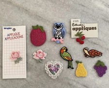 90's Mixed Lot of 10 pcs Sew On Embroidered Appliques Patches