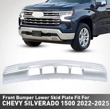 Front Bumper Lower Skid Plate For 2022-2025 Chevrolet Silverado 1500 Chrome