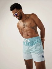 Chubbies The Whale Sharks Blue Classic 5.5" Swim Trunks Men's XL NWT