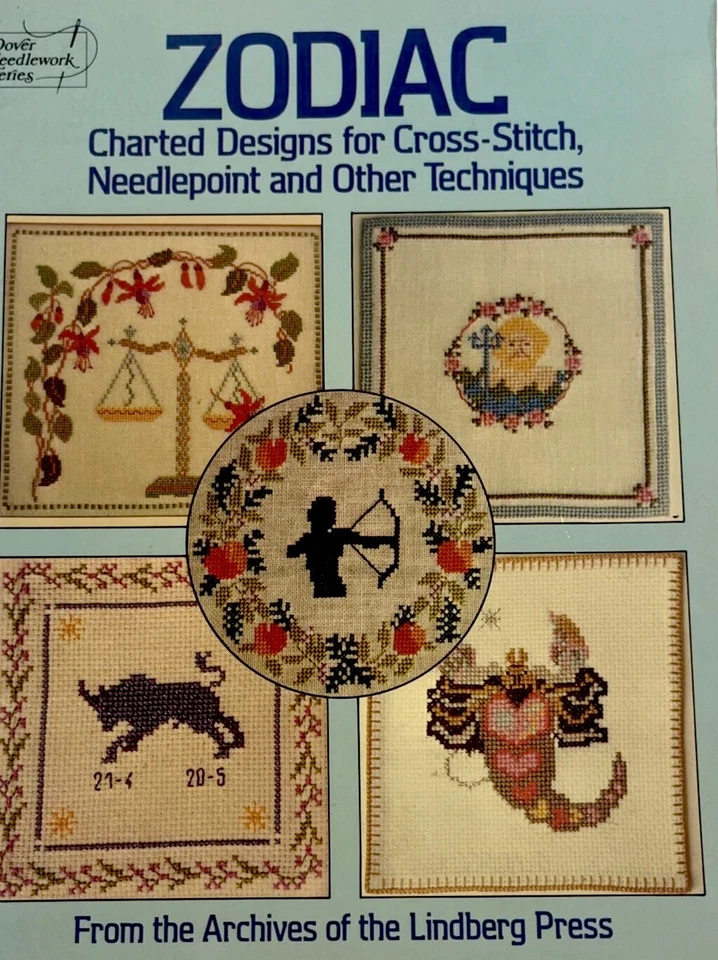 Zodiac Star Signs Horoscope Cross Stitch Vintage Needlepoint Book VGC - Image 2 of 4