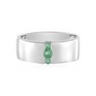 Cavill Ring 0,15ct Russischer Smaragd 925 Sterling Silber Damen Herren-