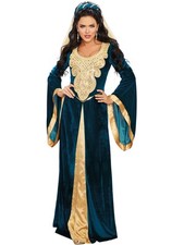 Adults Women's Medieval Maiden Renaissance Princess Costume 1XL 16-18