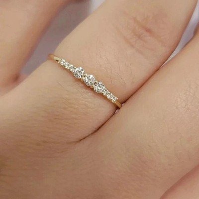 1.50 Ct Round Cut Simulated Diamond Engagement Band Ring 14k Yellow Gold Plated