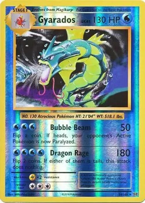 Gyarados - 34/108 - Pokemon Evolutions XY Reverse Holo Rare Card NM