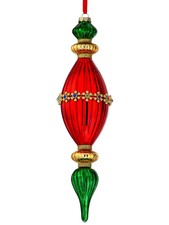 13.5" GLASS LAYERED FINIAL ORNAMENT