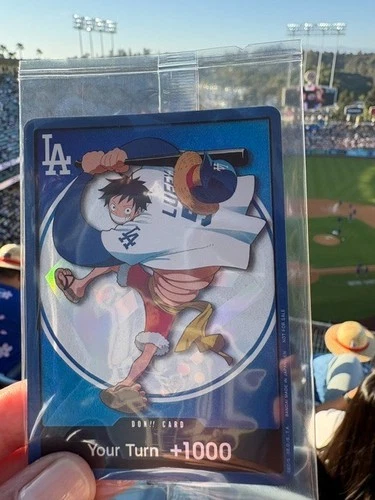 Los Angeles Dodgers One Piece Luffy Don Promo Card 7/2/2026 IN HAND SHIP READY