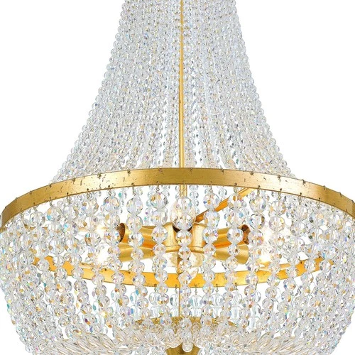 Crystorama Rylee 18" Wide Antique Gold Chandelier - Picture 5 of 6