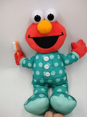 Sesame Street Talking Elmo 12'' Plush Brush Your Teeth Hasbro Tested & Works