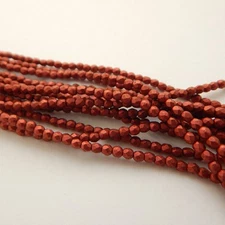 Fire Polished Faceted 2mm (100 beads) Czech Glass Matte Metallic Lava