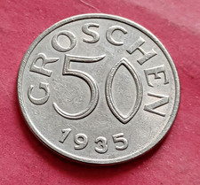 Old Coin 50 Groschen 1935 Austria Excellent