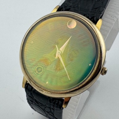 VTG UDC Oakland Athletics Quartz Watch Unisex Gold Tone 3D Hologram New Battery