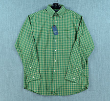 Daniel Cremieux Shirt Men's L Green Plaid Tailored Fit Button Long Sleeve NWT