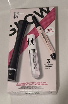 it Cosmetics Glow Makeup Gift Set 3-Piece Full Size Celebrate Effortless Glow