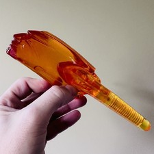  1955 Pontiac Chieftain Hood Ornament Insert Orange