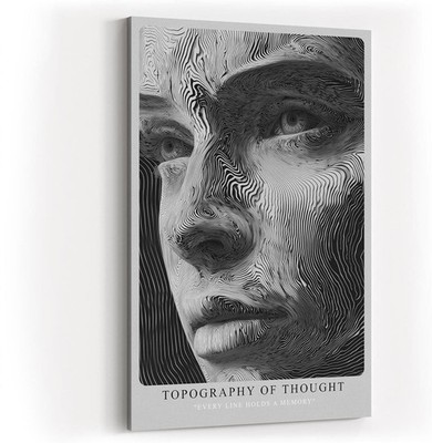 Sinus Art Paul Sinus Wandbild Topography of Thought Linienportrait in