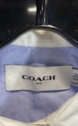 Coach 1941 Women's Button Down Shirt Blue Contrast Collar Cotton Size 2 — photo 3