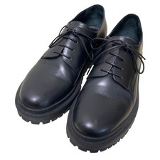 VERSACE Lace-Up Dress Shoes, Size 42 1/2 Black mens USED