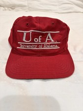 Vintage 90S University Of Alabama Crimson Tide Snapback Hat Split Bar The Game