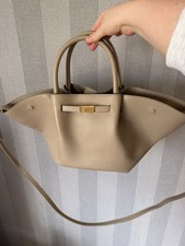 Demellier Midi New York In Shade Taupe Leather Bag