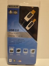 Belkin 6ft Usb 2.0 Premium Printer Cable