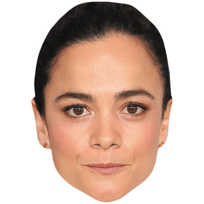 Alice Braga (Hair Up) Celebrity Mask, Flat Card Face, Fancy Dress Mask