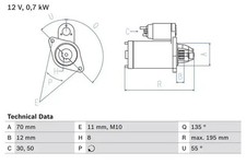Starter motor Clockwise rotation Self-supporting 0 986 018 630 BOSCH for NISSAN