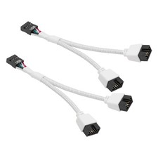 2PCS USB 2.0 9Pin Female to Dual 9-Pin Extension Cable,Motherboard 9-PIN USB2...