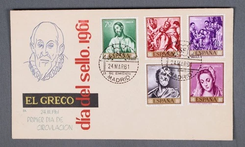 MayfairStamps Spain FDC 1961 El Greco Art Combo First Day Cover aaw_50127