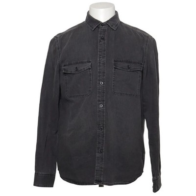 Divided by H&M, Jeanshemd, Größe: M, Grau, Baumwolle, Einfarbig, Denim #vDp