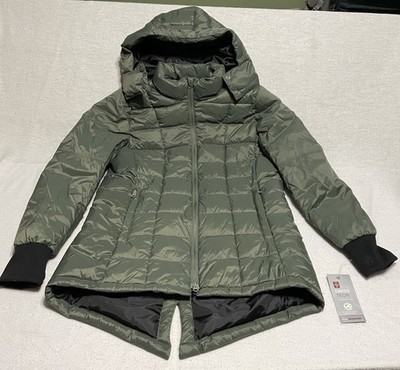 Swiss Tech Jacket Women s  M (8-10)  Green Mid Length Puffer Coat Hooded