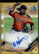 2019 Bowman Chrome #CPA-MA Melvin Adon Prospects Autographs Gold Refractor #/50