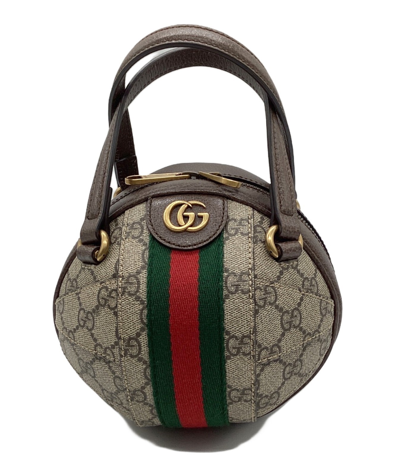 Borsa Gucci GG Supreme Ophidia 2Way Mini Sphere marrone beige tela pelle 574794