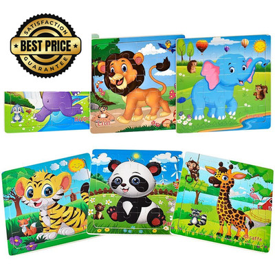 Puzzles for Kids Ages 3-5 Toddler Wooden Toys 20 pieces, 5.9x 0.2 inches 
