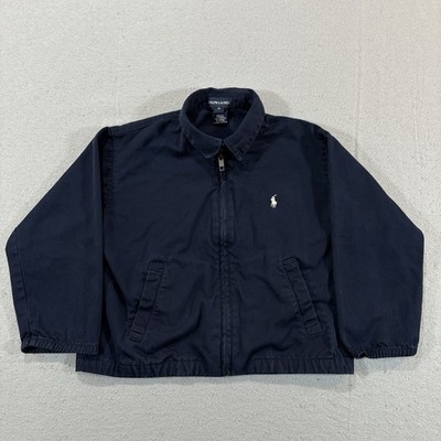 Vintage Ralph Lauren Toddler Harrington Jacket 4T Full Zip Bomber Navy Pony Polo
