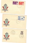 Australia 1957/59 UNADDRESSED OFFICIAL FDCS      (3 covers)  lot 7