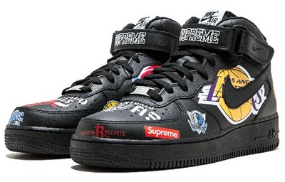 Supreme × NBA × Nike AQ8017-001 Supreme x NBA x Nike Air Force 1 Mid 07 'Black' AQ8017-001 Men New