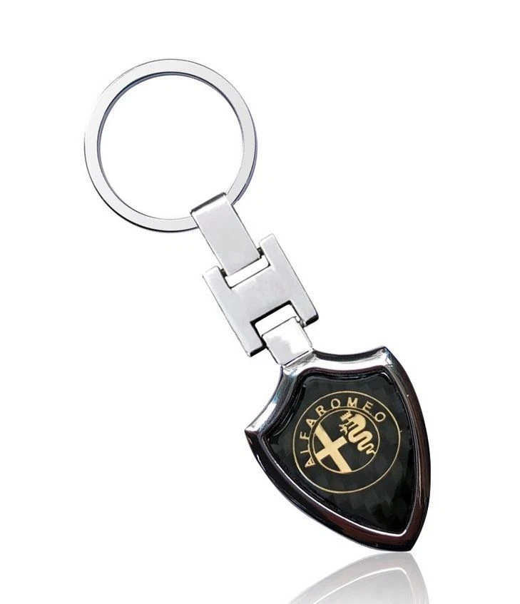 Alfa Romeo Black Car Keychain Metal Keyring 147 156 159 166