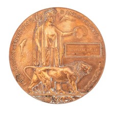 WW1 Memorial Plaque William Bate Original