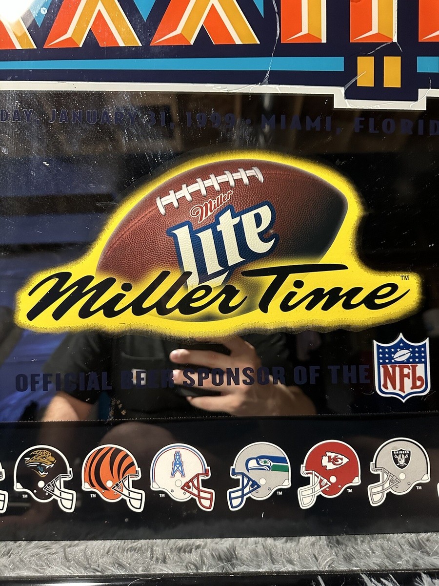 NFL ミラービール スーパーボール ソファ VINTAGE 1998 NFL MILLER LITE SUPER BOWL XXXIII MIRROR ALL