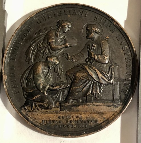 MÉDAILLE EN CUIVRE PAPE PIUS IX PAR VOIGT ROME ITALIE MEDAL - Bild 5 von 10
