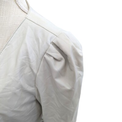 7 for all mankind faux leather wrap dress 7 For All Mankind Faux Leather Size S Wrap Dress Off White/Ivory NWT