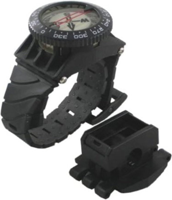 Deluxe Diving Wrist Compass with Hose Mount, Glowing Dial, 80M Depth Rating, 15 