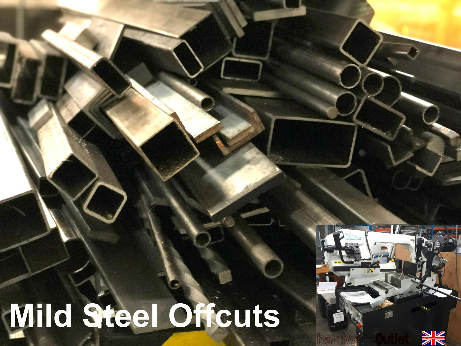 20 Kg's MILD STEEL Bar/Box/Tube/Angle Offcuts Bandsaw Cut Engineering