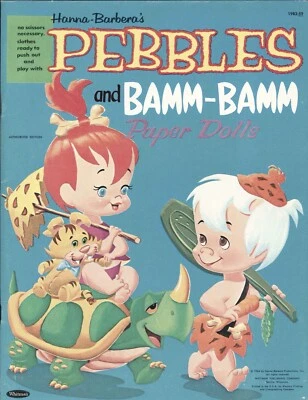 VNTG 1964 PEBBLES FLINTSTONE PAPER DOLL RARE ORIG SIZE UNCUT REPOR READ ALL